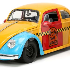 Autíčko Sesame Street VW Beetle 1959 Jada kovové s otevíracími částmi a figurkou Oscar dĺžka 16