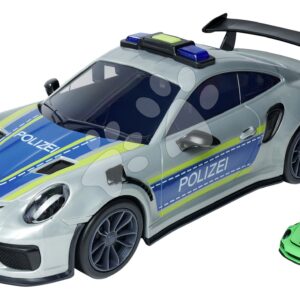 Autíčko policejní s boxem na autíčka Porsche 911 GT3 RS Polizei Carry Case Majorette se zvukem a světlem a 1 autíčkem