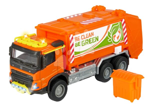 Autíčko popelářské Volvo Truck Majorette se zvukem a světlem délka 19 cm