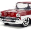 Autíčko vánoční Chevrolet 1957 Jada kovové s otevíratelnými dveřmi a figurkou Santa Claus délka 13 cm 1:32 - Image 2