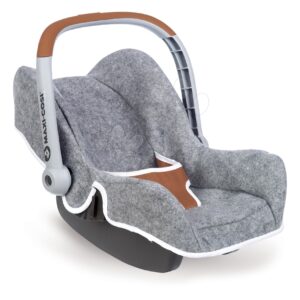 Autosedačka DeLuxe Maxi Cosi&Quinny Grey Smoby pro 42 cm panenku s úložným prostorem a bezpečnostním pásem