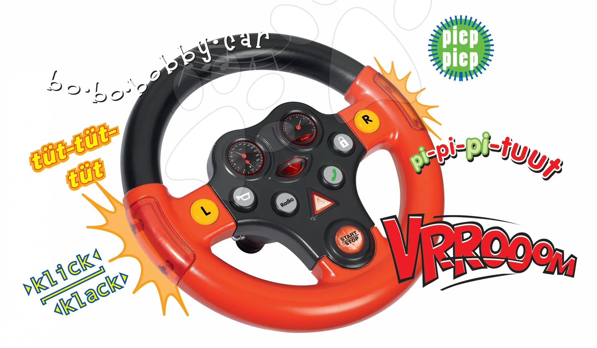 BIG interaktivní volant 56459 červeno černý - Obrázek 2