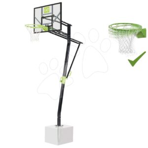 Basketbalová konstrukce s deskou a flexibilním košem Galaxy Inground basketball Exit Toys ocelová uchycení do země nastavitelná výška