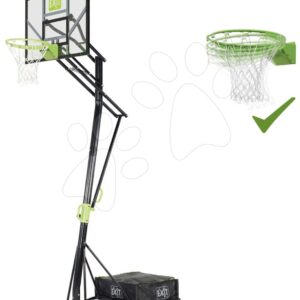 Basketbalová konstrukce s deskou a flexibilním košem Galaxy portable basketball Exit Toys ocelová přenosná nastavitelná výška