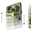 Basketbalová konstrukce s deskou a flexibilním košem Galaxy wall mount system black edition Exit Toys ocelová uchycení na zeď nastavitelná výška - Image 2