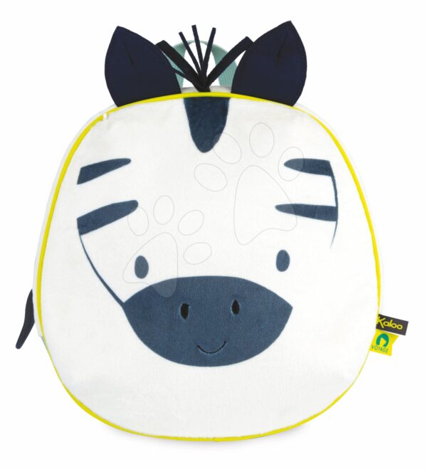Batoh Zebra My Cuddle Backpack Home Kaloo se zipem 26*25 cm pro děti od 2 let