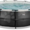 Bazén s filtrací Black Leather pool Exit Toys kruhový ocelová konstrukce 427*122 cm černý od 6 let - Image 2