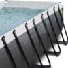 Bazén s filtrací Black Leather pool Exit Toys ocelová konstrukce 400*200*100 cm černý od 6 let - Image 2