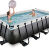 Bazén s filtrací Black Leather pool Exit Toys ocelová konstrukce 400*200*100 cm černý od 6 let - Image 3