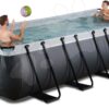 Bazén s filtrací Black Leather pool Exit Toys ocelová konstrukce 540*250*100 cm černý od 6 let - Image 3
