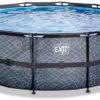 Bazén s filtrací Stone pool Exit Toys kruhový ocelová konstrukce 427*122 cm šedý od 6 let - Image 2