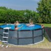 Bazén s filtrací Stone pool Exit Toys kruhový ocelová konstrukce 450*122 cm šedý od 6 let - Image 2