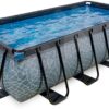 Bazén s filtrací Stone pool Exit Toys ocelová konstrukce 400*200*100 cm šedý od 6 let - Image 2