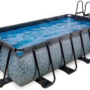 Bazén s filtrací Stone pool Exit Toys ocelová konstrukce 400*200*100 cm šedý od 6 let