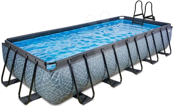 Bazén s filtrací Stone pool Exit Toys ocelová konstrukce 540*250*100 cm šedý od 6 let