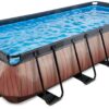 Bazén s filtrací Wood pool Exit Toys ocelová konstrukce 540*250*100 cm hnědý od 6 let - Image 2