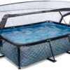 Bazén s krytem a filtrací Stone pool Exit Toys ocelová konstrukce 300*200 cm šedý od 6 let - Image 2