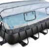 Bazén s krytem a pískovou filtrací Black Leather pool Exit Toys ocelová konstrukce 400*200*100 cm černý od 6 let - Image 3