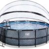 Bazén s krytem a pískovou filtrací Stone pool Exit Toys kruhový ocelová konstrukce 450*122 cm šedý od 6 let - Image 2