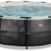Bazén s pískovou filtrací Black Leather pool Exit Toys kruhový ocelová konstrukce 427*122 cm černý od 6 let - Image 2