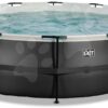Bazén s pískovou filtrací Black Leather pool Exit Toys kruhový ocelová konstrukce 488*122 cm černý od 6 let - Image 2