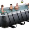 Bazén s pískovou filtrací Black Leather pool Exit Toys ocelová konstrukce 540*250*100 cm černý od 6 let - Image 2