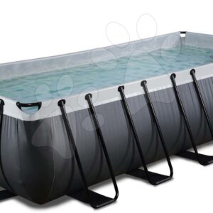 Bazén s pískovou filtrací Black Leather pool Exit Toys ocelová konstrukce 540*250*122 cm černý od 6 let