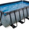 Bazén s pískovou filtrací Stone pool Exit Toys ocelová konstrukce 400*200*122 cm šedý od 6 let - Image 2