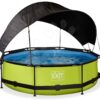 Bazén se stříškou a filtrací Lime pool Exit Toys kruhový ocelová konstrukce 300*76 cm zelený od 6 let - Image 2