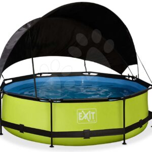 Bazén se stříškou a filtrací Lime pool Exit Toys kruhový ocelová konstrukce 300*76 cm zelený od 6 let
