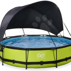 Bazén se stříškou a filtrací Lime pool Exit Toys kruhový ocelová konstrukce 360*76 cm zelený od 6 let