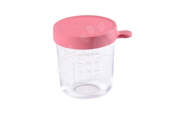 Beaba dóza na jídlo z kvalitního skla 250 ml 912653 růžová