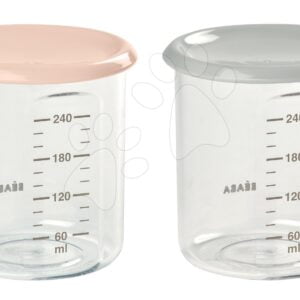 Beaba set 2 dóz na jídlo Maxi Portion 2x240 ml 912715 nude a šedá