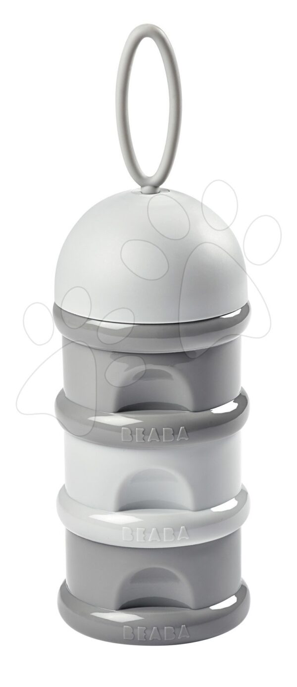 Dávkovač sušeného mléka Beaba Light Mist 3-dílný vzduch & voda odolný šedý od 0 měsíců