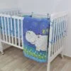 Dětská přikrývka Sateen Hippo toT's-smarTrike Hroch 100% bavlna saténový vzhled modrá od 0 měsíců - Image 2