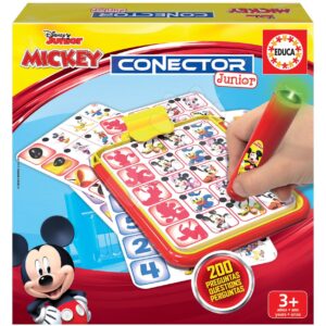 Dětská společenská hra Mickey and Minnie Disney Conector junior Educa 40 karet a 200 otázek a inteligentní pero