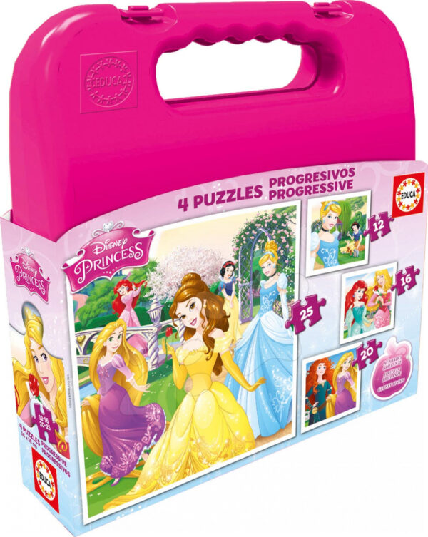 Dětské puzzle Disney Princezny Educa progresivní 25-20-16-12 dílů 16508
