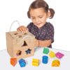 Dřevěná didaktická kostka Shape Sorting Cube Eichhorn s 12 vkládacími kostkami od 12 měsíců - Image 2