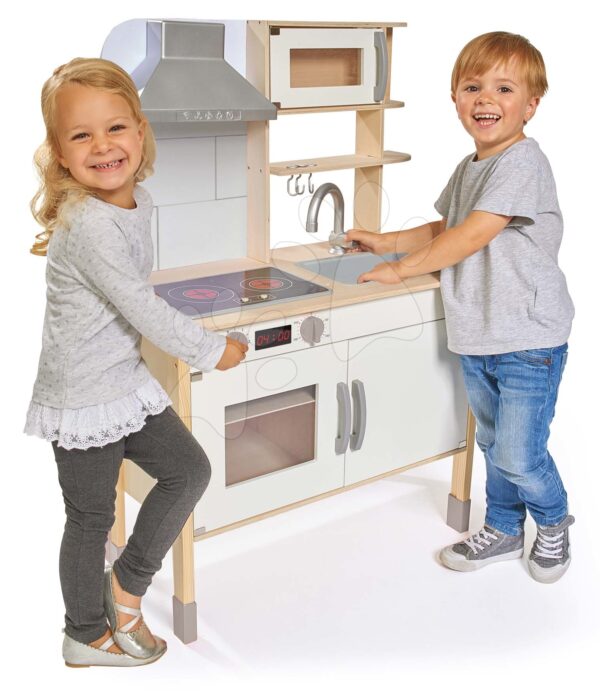 Dřevěná kuchyňka elektronická Play Kitchen Eichhorn varná deska se světlem