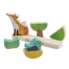Dřevěná magnetická skládačka s liškou Foxy Magnetic Stacker Tender Leaf Toys 8 tvarovaných kostek od 18 měsíců - Image 2