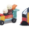 Dřevěná magnetická stavebnice Racing Magblocs Tender Leaf Toys 14 auto-kostek v sáčku - Image 2