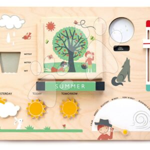 Dřevěná meteorologická stanice Weather Watch Tender Leaf Toys s dřevěnými pohlednicemi