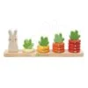 Dřevěná rostoucí mrkev Counting Carrots Tender Leaf Toys s očíslovanými kroužky a zajíčkem od 18 měsíců - Image 2