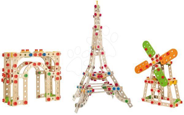 Dřevěná stavebnice Eiffelova věž Constructor Eiffel Tower Eichhorn 3 modely (Eiffelova věž
