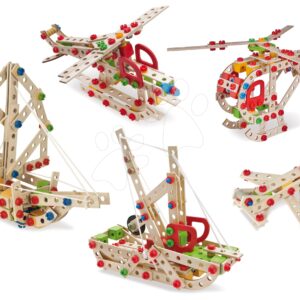 Dřevěná stavebnice helikoptéra Constructor Helicopter Eichhorn 5 modelů (helikoptéra