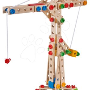 Dřevěná stavebnice jeřáb Constructor Crane Eichhorn 5 modelů (jeřáb