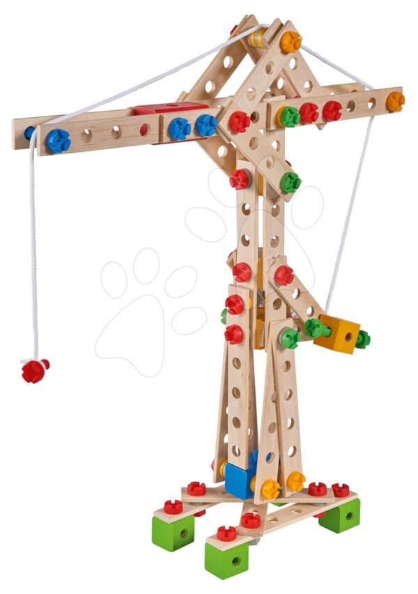 Dřevěná stavebnice jeřáb Constructor Crane Eichhorn 5 modelů (jeřáb
