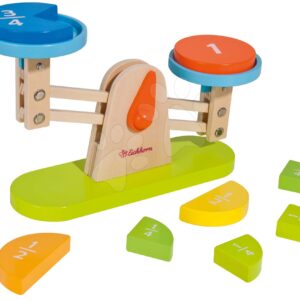 Dřevěná váha Wooden Balance Eichhorn 9 kostek hra na rovnováhu EH3716