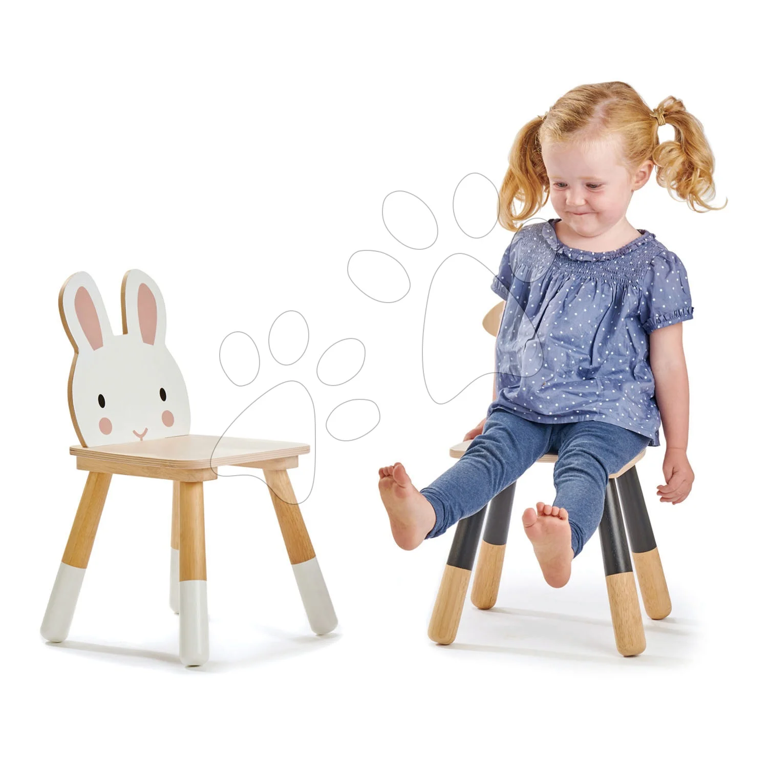 Dřevěná židle Zajíc Forest Rabbit Chair Tender Leaf Toys pro děti od 3 let - Obrázek 2