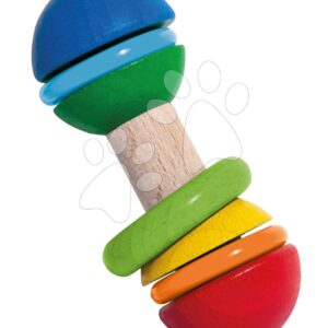 Dřevěné chrastítko Bar Grasping Toy Eichhorn s barevnými kroužky od 3 měsíců